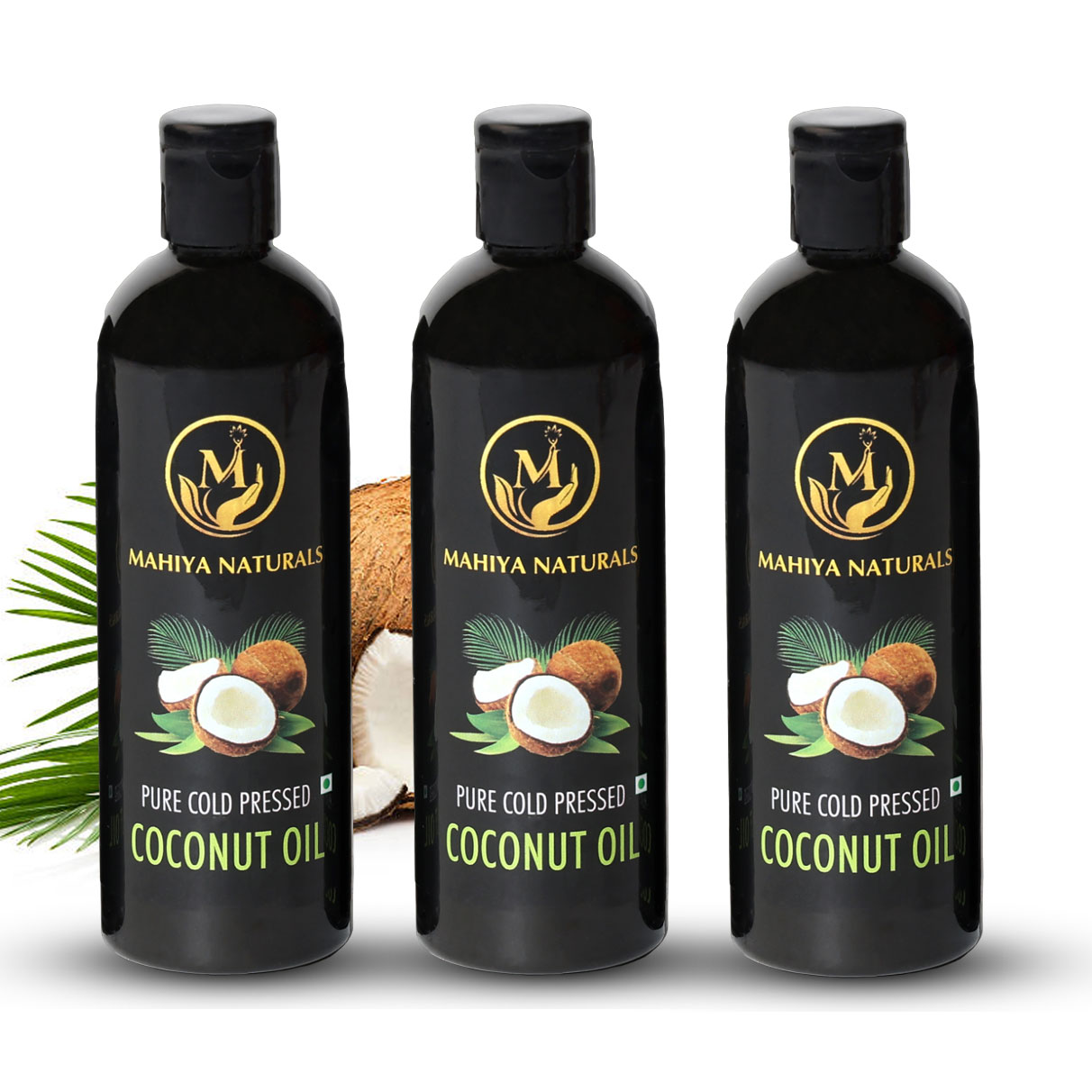 Pure Cold Pressed Coconut Oil | 3 Bottles (200ML)