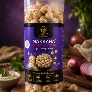 Mahiya Naturals Roasted Makhana – Cream & Onion 90gm
