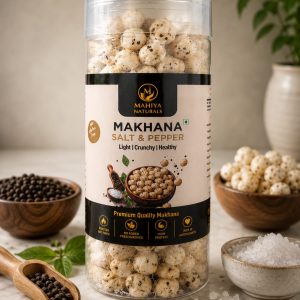 Mahiya Naturals Roasted Makhana – Salt & Pepper 90gm