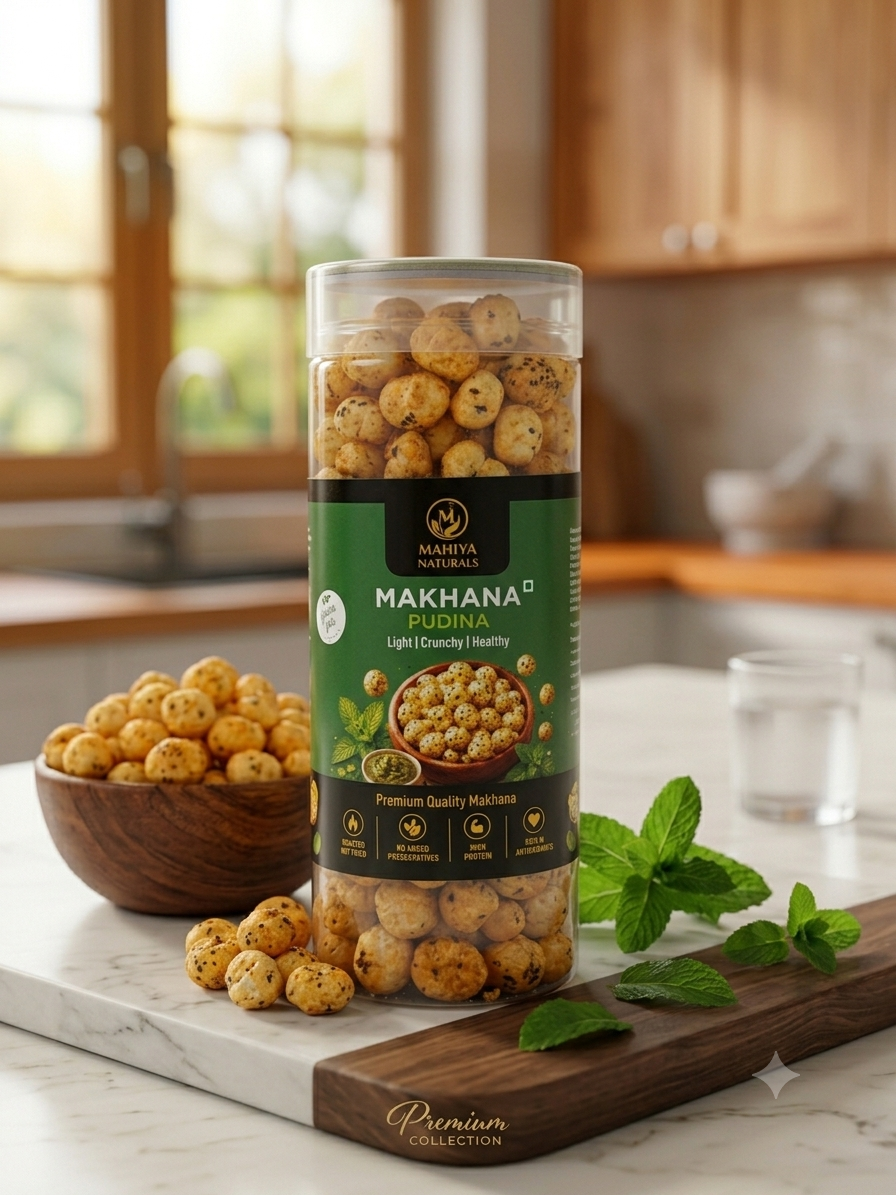 Mahiya Naturals Roasted Makhana – Pudina 90gm
