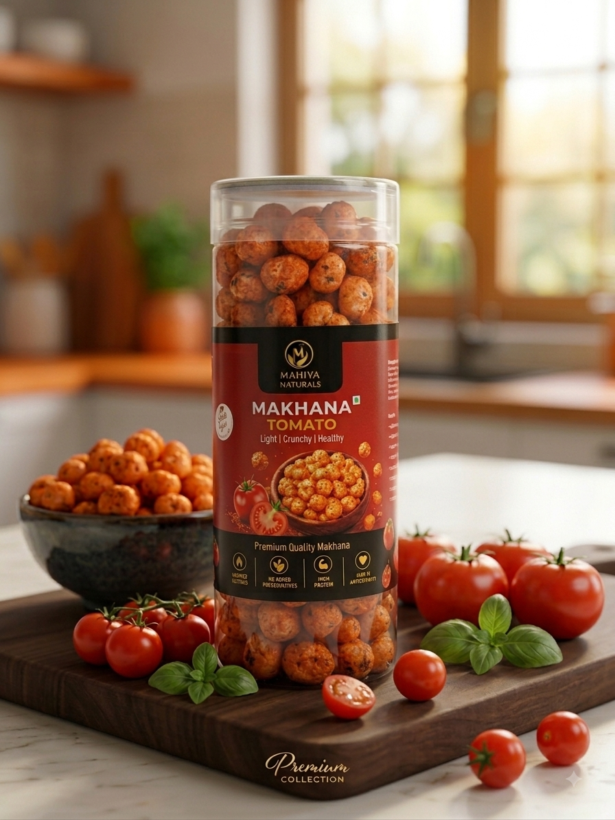 Mahiya Naturals Roasted Makhana – Tomato 90gm